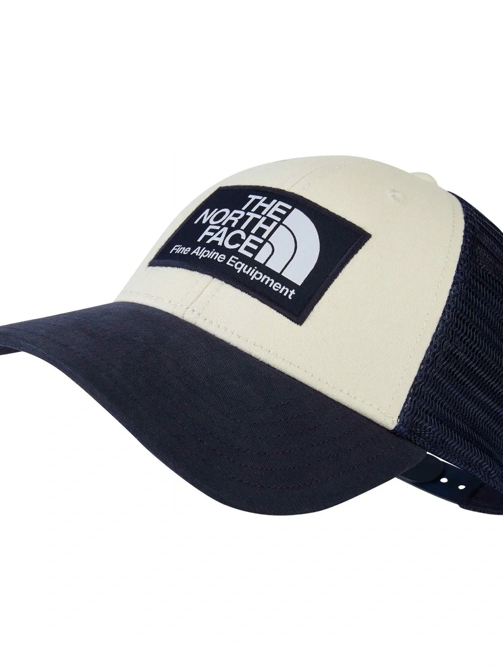 The North Face Navy Blue and Ivory Trucker Hat